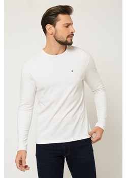 Bluzka pod marynarkę z długim rękawem - biała ze sklepu Cudmoda w kategorii T-shirty męskie - zdjęcie 179657274