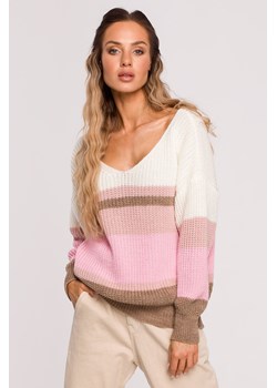 Sweter oversize z dekoltem V - model 4 ze sklepu Cudmoda w kategorii Swetry damskie - zdjęcie 179657742