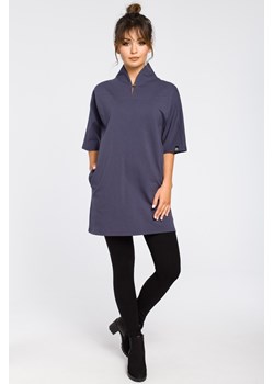 Nowoczesna tunika kimono - niebieska ze sklepu Cudmoda w kategorii Bluzki damskie - zdjęcie 179657744