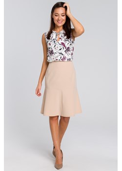 Spódnica midi z karczkiem - beżowa - id: 13359 - marki Stylove - 179658060 Spódnica midi z karczkiem - beżowa ze sklepu Cudmoda w kategorii Spódnice - zdjęcie 179658060