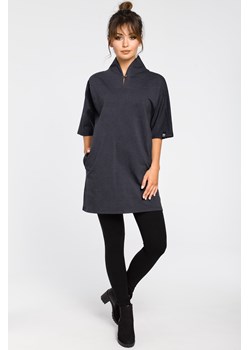 Nowoczesna tunika kimono - grafitowa ze sklepu Cudmoda w kategorii Sukienki - zdjęcie 179658772
