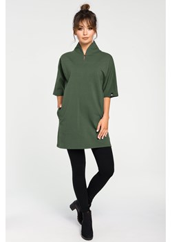 Nowoczesna tunika kimono - militarno-zielona ze sklepu Cudmoda w kategorii Sukienki - zdjęcie 179658773