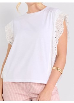 Sinsay - Bluzka z ozdobną koronką - kremowy - id: 306DF-01X - marki Sinsay - 179662933 Sinsay - Bluzka z ozdobną koronką - kremowy ze sklepu Sinsay w kategorii Bluzki damskie - zdjęcie 179662933