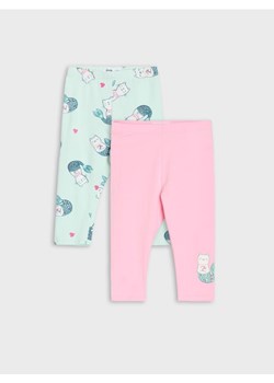 Sinsay - Legginsy o długości 3/4 2 pack - wielobarwny ze sklepu Sinsay w kategorii Spodnie dziewczęce - zdjęcie 179663183