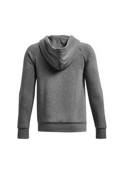 Chłopięca bluza dresowa rozpinana z kapturem Under Armour UA Rival Fleece FZ Hoodie - szara ze sklepu Sportstylestory.com w kategorii Bluzy chłopięce - zdjęcie 179664623