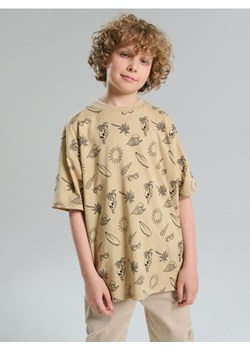 Sinsay - Bawełniana koszulka - beżowy ze sklepu Sinsay w kategorii T-shirty chłopięce - zdjęcie 179668772