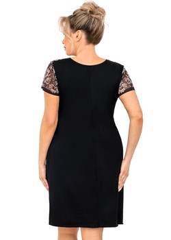 Donna czarna koszula nocna z koronką Violetta Plus Size, Kolor czarny, Rozmiar 3XL, Donna ze sklepu Primodo w kategorii Koszule nocne - zdjęcie 179672503