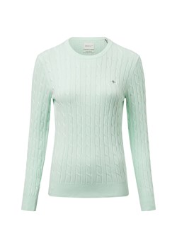 Gant Sweter damski Kobiety Bawełna miętowy wypukły wzór tkaniny ze sklepu vangraaf w kategorii Swetry damskie - zdjęcie 179674833