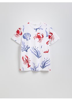 Reserved - T-shirt comfort z nadrukiem - biały ze sklepu Reserved w kategorii T-shirty męskie - zdjęcie 179675753