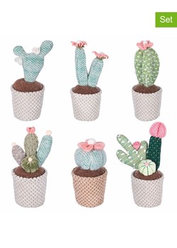 Villa d´Este Dekoracje (6 szt.) &quot;Cactus&quot; w kolorze biało-beżowo-zielonym ze sklepu Limango Polska w kategorii Dekoracje - zdjęcie 179682150