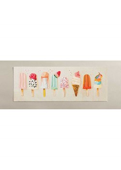 Folkifreckles Chodnik kuchenny &quot;Ice Cream&quot; w kolorze kremowym ze wzorem - 136 x 55 cm ze sklepu Limango Polska w kategorii Dywany - zdjęcie 179682211
