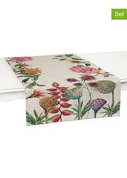 Madre Selva Bieżniki (2 szt.) w kolorze beżowym ze wzorem - 150 x 50 cm ze sklepu Limango Polska w kategorii Obrusy i bieżniki - zdjęcie 179682733