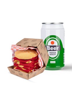 Skarpetki Męskie SOXO | Hamburger w pudełku | Piwo w puszce | śmieszny prezent dla Niego ze sklepu Sklep SOXO w kategorii Skarpetki męskie - zdjęcie 179682744