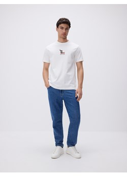 Reserved - T-shirt comfort z nadrukiem - złamana biel ze sklepu Reserved w kategorii T-shirty męskie - zdjęcie 179683984