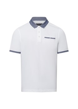 Bugatti Męska koszulka polo Mężczyźni Bawełna biały jednolity ze sklepu vangraaf w kategorii T-shirty męskie - zdjęcie 179688632