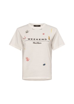 Weekend Max Mara Koszulka damska - Olga Kobiety Bawełna biały nadruk ze sklepu vangraaf w kategorii Bluzki damskie - zdjęcie 179688642