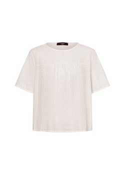 Weekend Max Mara Letnia bluzka damska - Editta Kobiety Bawełna écru jednolity ze sklepu vangraaf w kategorii Bluzki damskie - zdjęcie 179688644