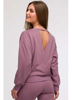 Bluza damska z otwartymi plecami wrzosowa B293, Kolor wrzosowy, Rozmiar L, BeWear ze sklepu Primodo w kategorii Bluzy damskie - zdjęcie 179692284
