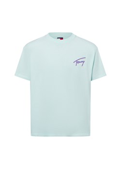 Tommy Jeans Koszulka męska Mężczyźni Bawełna turkusowy jednolity ze sklepu vangraaf w kategorii T-shirty męskie - zdjęcie 179695400