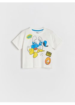 Reserved - T-shirt Kaczor Donald - złamana biel ze sklepu Reserved w kategorii T-shirty chłopięce - zdjęcie 179695920