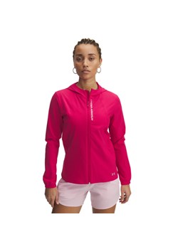 Damska kurtka do biegania Under Armour UA OutRun the Storm Jacket - różowa ze sklepu Sportstylestory.com w kategorii Kurtki damskie - zdjęcie 179699924