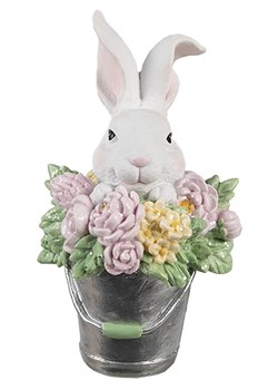 Clayre &amp; Eef Dekoracja w kolorze białym ze wzorem - 9 x 15 x 8 cm ze sklepu Limango Polska w kategorii Dekoracje - zdjęcie 179700343