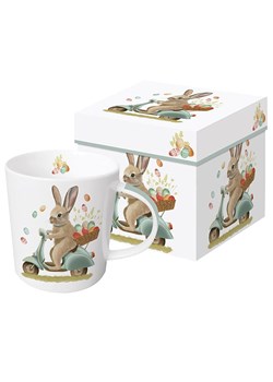 ppd Kubek jumbo &quot;Bunny Dash&quot; w kolorze biało-jasnobrązowym - 400 ml ze sklepu Limango Polska w kategorii Kubki - zdjęcie 179700421