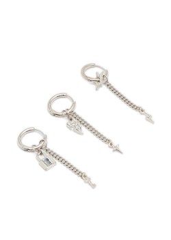 Cropp - 3 pack kolczyków z łańcuszkami - srebrny ze sklepu Cropp w kategorii Kolczyki - zdjęcie 179701570