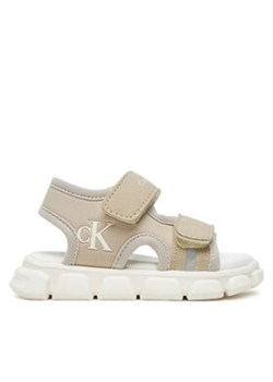 Calvin Klein Jeans Sandały V1B2-83022-1692 Beżowy ze sklepu MODIVO w kategorii Sandały dziecięce - zdjęcie 179706050