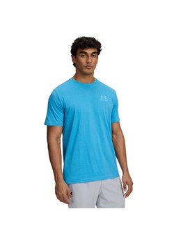 Męski t-shirt z nadrukiem Under Armour UA M Sportstyle LC SS - niebieski ze sklepu Sportstylestory.com w kategorii T-shirty męskie - zdjęcie 179707654