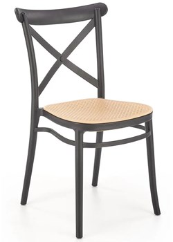 Plecione brązowo - czarne krzesło boho B2-W03 ze sklepu Edinos.pl w kategorii Krzesła ogrodowe - zdjęcie 179712603