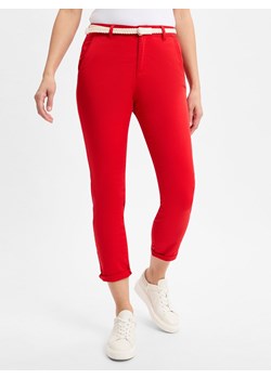 s.Oliver Damskie spodnie materiałowe - Chino Kobiety Bawełna czerwony jednolity ze sklepu vangraaf w kategorii Spodnie damskie - zdjęcie 179721274