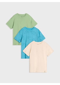 Sinsay - Koszulki 3 pack z motywem dinozaurów - niebieski ze sklepu Sinsay w kategorii T-shirty chłopięce - zdjęcie 179724592