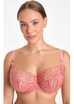 Biustonosz koronkowy miękki soft Natali flamingo B171, Kolor flamingo, Rozmiar 80F, Ewa Bien ze sklepu Intymna w kategorii Biustonosze - zdjęcie 179730322