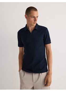 Reserved - Koszulka polo slim - granatowy ze sklepu Reserved w kategorii T-shirty męskie - zdjęcie 179731841