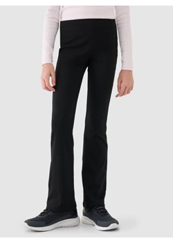 Dziewczęce legginsy dzianinowe 4F 4FJRSS25TTIGF252 - czarne ze sklepu Sportstylestory.com w kategorii Spodnie dziewczęce - zdjęcie 179732853