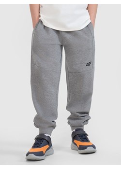 Chłopięce spodnie dresowe joggery 4F 4FJRSS25TTROM1369 - szare ze sklepu Sportstylestory.com w kategorii Spodnie chłopięce - zdjęcie 179733171