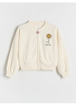 Reserved - Bluza bomberka SmileyWorld® - kremowy ze sklepu Reserved w kategorii Bluzy dziewczęce - zdjęcie 179733903