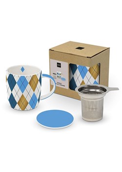 ppd Kubek &quot;Mulberry&quot; w kolorze biało-złoto-niebieskim do herbaty - 350 ml ze sklepu Limango Polska w kategorii Kubki - zdjęcie 179734464