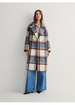 Reserved - Dwurzędowy płaszcz oversize - wielobarwny ze sklepu Reserved w kategorii Płaszcze damskie - zdjęcie 179736924