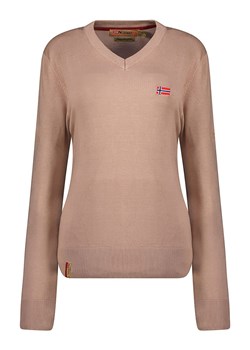 Geographical Norway Sweter &quot;Falonne&quot; w kolorze jasnobrązowym ze sklepu Limango Polska w kategorii Swetry damskie - zdjęcie 179740424