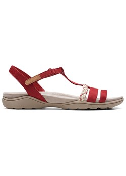 Clarks Skórzane sandały &quot;Amanda Tealite&quot; w kolorze czerwonym ze sklepu Limango Polska w kategorii Sandały damskie - zdjęcie 179740502