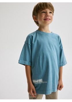 Reserved - Bawełniany t-shirt oversize - niebieski ze sklepu Reserved w kategorii T-shirty chłopięce - zdjęcie 179743262