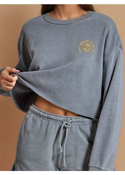 Sinsay - Bluza z haftem - szary ze sklepu Sinsay w kategorii Bluzy damskie - zdjęcie 179753193
