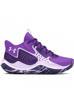Dziecięce buty do koszykówki Under Armour UA GS JET \'23 - fioletowe ze sklepu Sportstylestory.com w kategorii Buty sportowe dziecięce - zdjęcie 179754762
