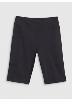Dziewczęce kolarki trekkingowe 4F 4FJWSS25TFSHF0857 - czarne ze sklepu Sportstylestory.com w kategorii Spodenki dziewczęce - zdjęcie 179754964