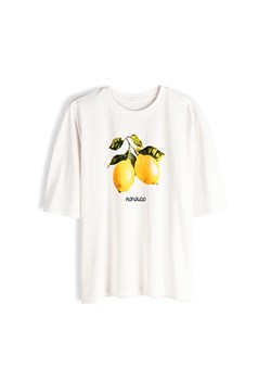 GATE T-shirt o luźnym kroju, wykonany z bawełny uni ze sklepu gateshop w kategorii Bluzki damskie - zdjęcie 179756322