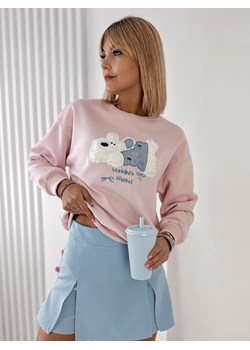 bluza zineta pudrowy róż one size ze sklepu UBRA w kategorii Bluzy damskie - zdjęcie 179760501
