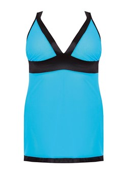 Przezroczysta koszulka nocna plus size Liessa, Kolor turkusowo-czarny, Rozmiar XL/2XL, Anais ze sklepu Intymna w kategorii Koszule nocne - zdjęcie 179760704