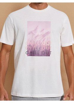 Sinsay - Koszulka z nadrukiem - kremowy ze sklepu Sinsay w kategorii T-shirty męskie - zdjęcie 179765302